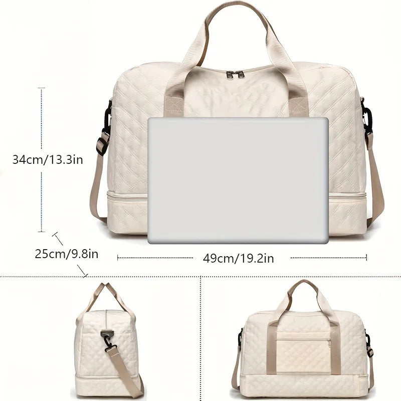 Weekendbag i nylon – 49 × 25 × 34 cm