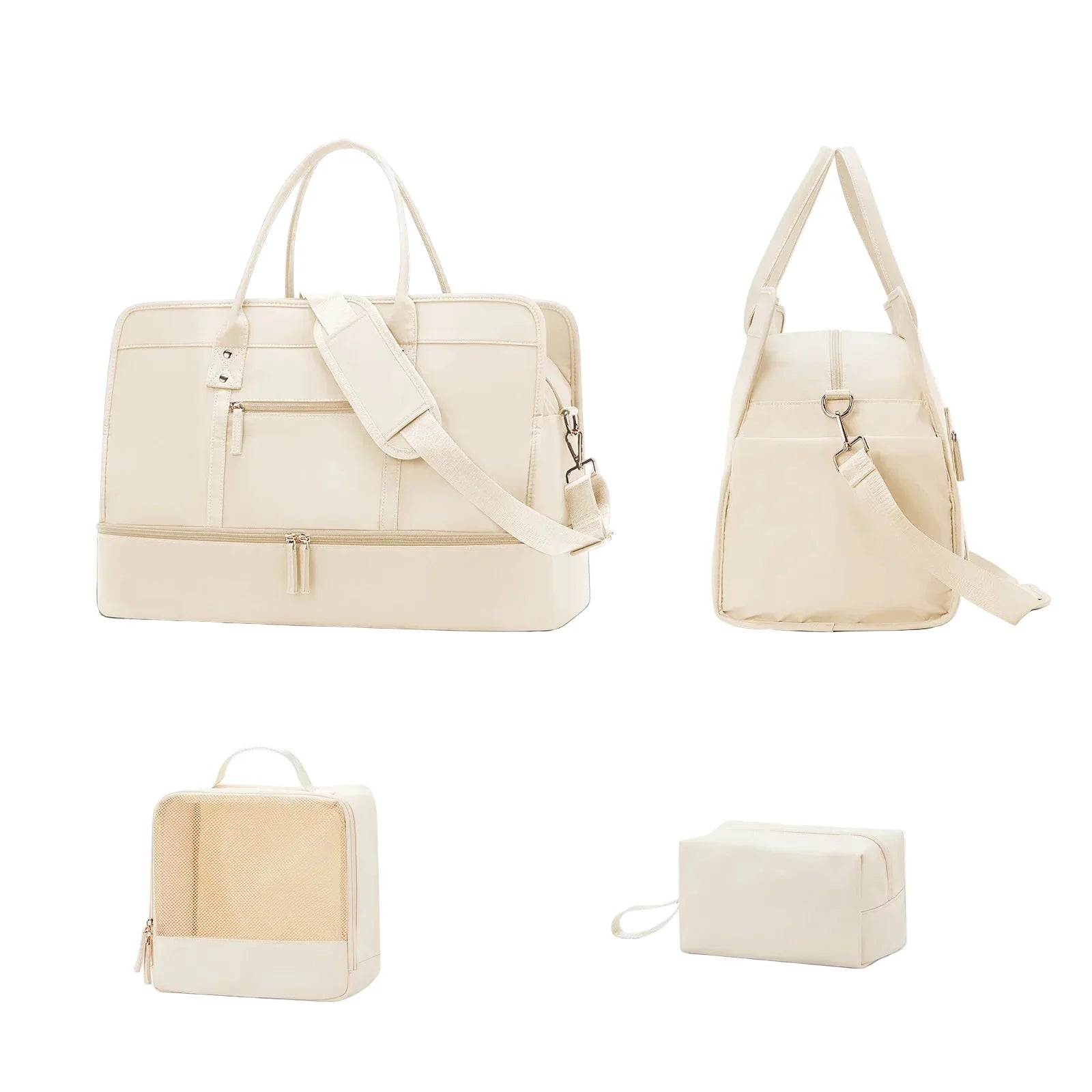 Resväskeset med necessär – Beige
