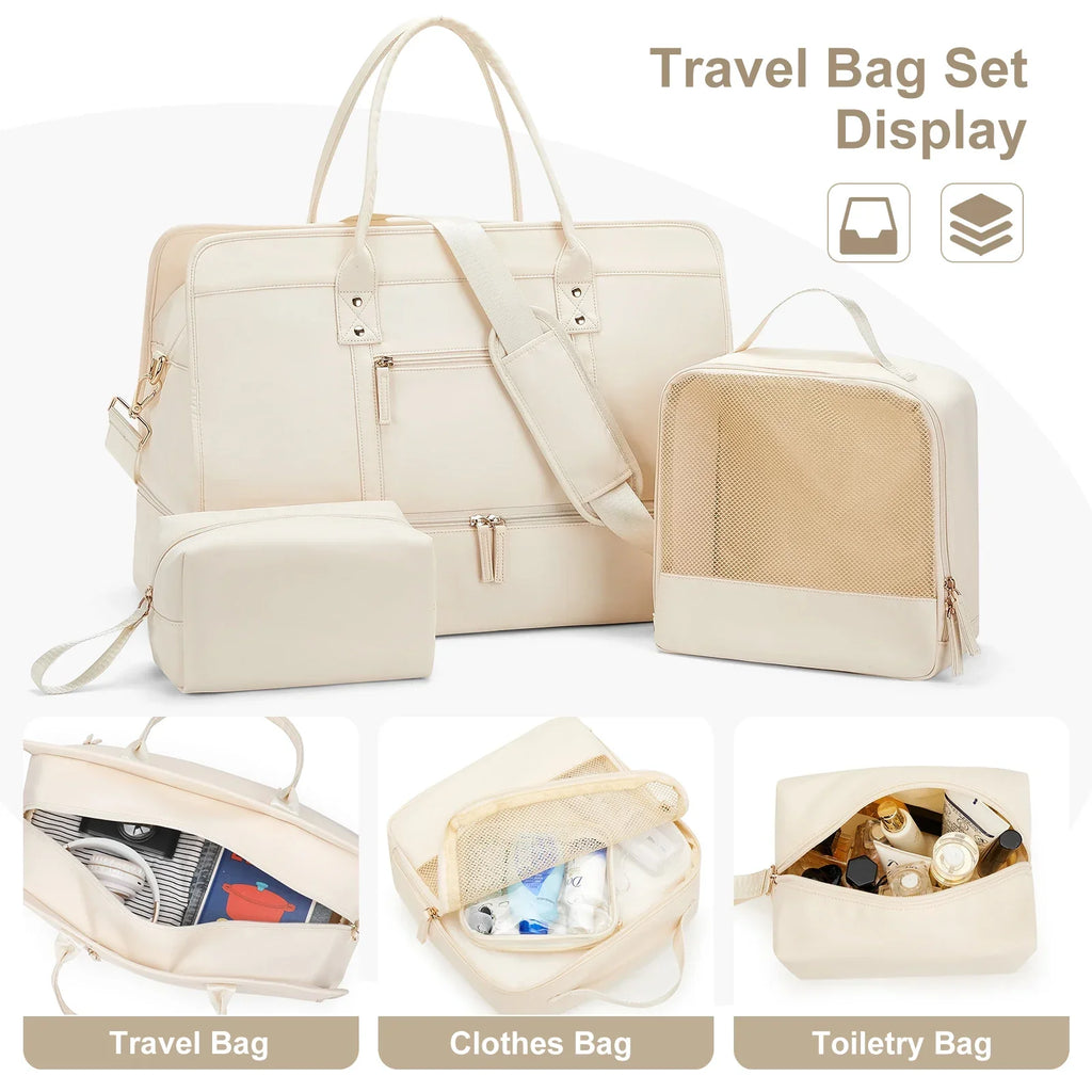Resväskeset med necessär – Beige