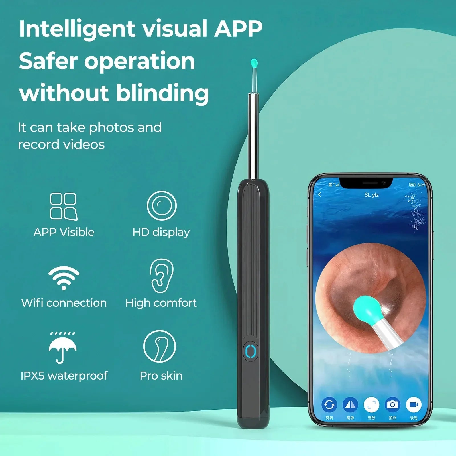 Ear wax remover with app